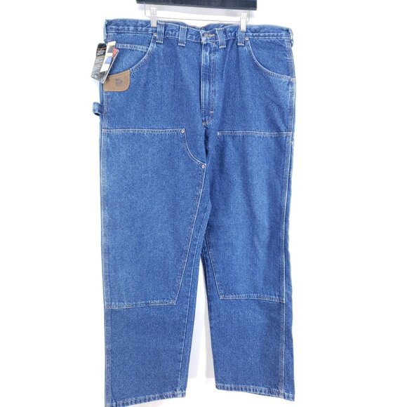Wrangler Riggs Reinforced Knee Jeans Men's Size 44x33 Gusseted - Picture 1 of 9